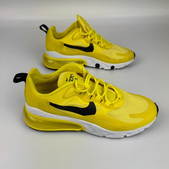 Nike Air Max 270 React Womens Size 9.5 Opti Yellow Sneakers Running - Picture 1 of 10